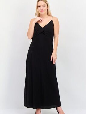 Scotch & Soda Black Spaghetti-Strap Maxi Dress